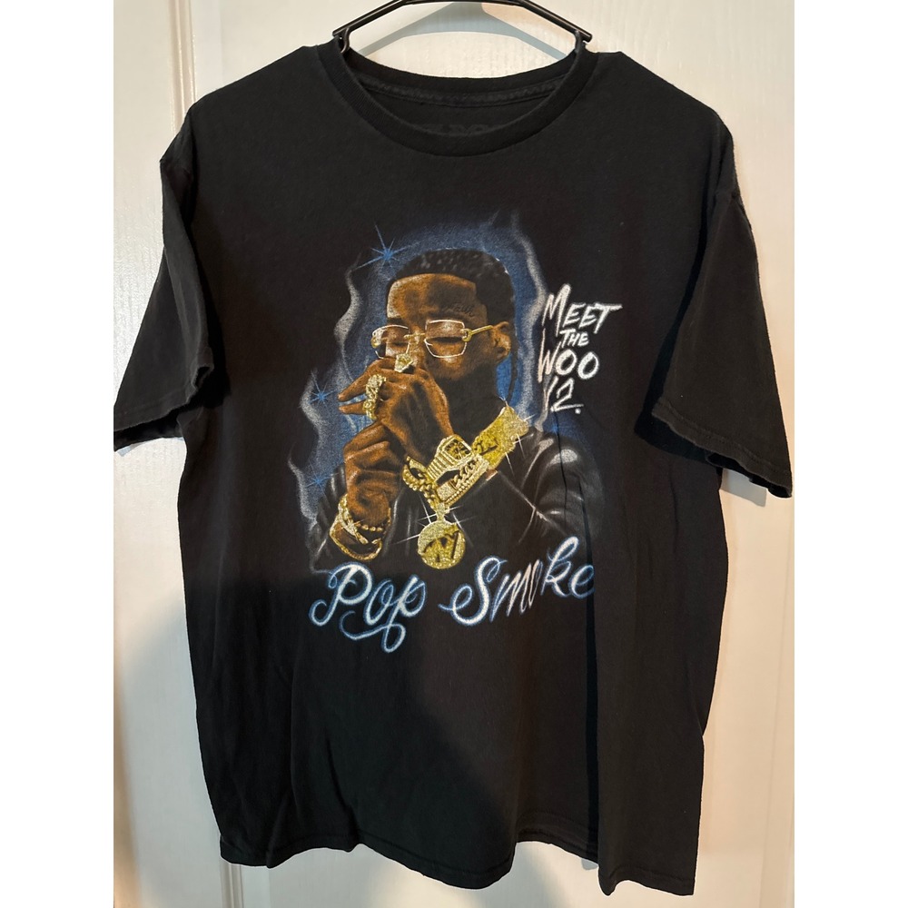 Pop Smoke Meet The Woo V2 T Shirt Graphic Tee Black L
